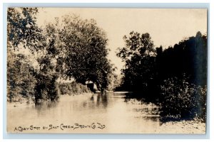 Cozy Spot On Salt Creek Brown Co. Indiana IN RPPC Photo Antique Postcard