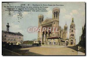 Postcard Old Lyon Basilica of Our Lady of Fourviere