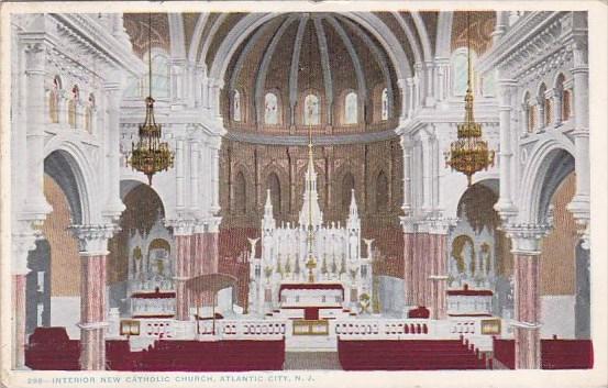 New Jersey Atlantic City Interior New Catholic New Catolic Church 1912