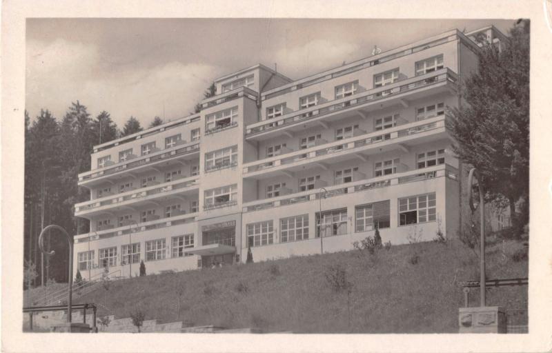 LAZNE LUHACOVICE CZECHOSLOVAKIA MIRAMONTI~PHOTO POSTCARD 1948