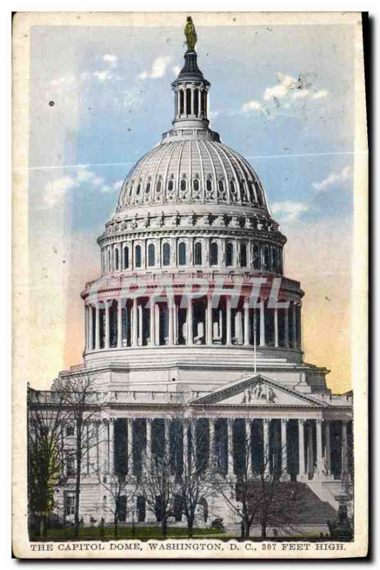 Postcard The Old Capitol dome Washington