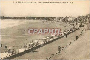 Old Postcard La Baule Sea (L I) The Beach and the Embankment to the Casino