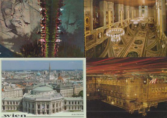 Wien Vienna Luzern Theatre Opera House 4x Postcard s