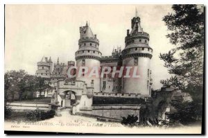 Old Postcard Pierrefonds Chateau La Facade and Entrance