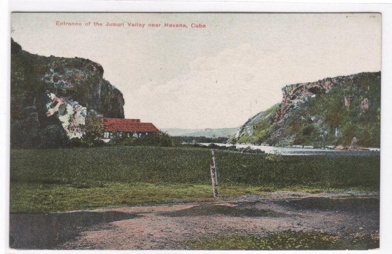 Entrance to Jumuri Valley Havana Cuba 1910c postcard