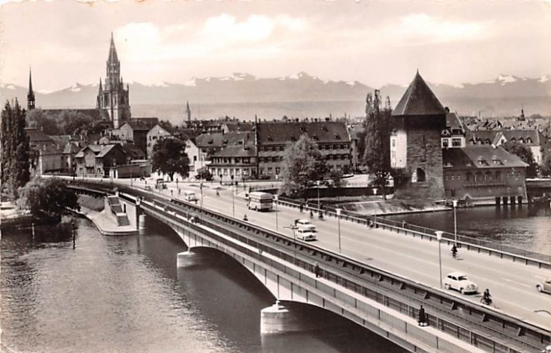 Bodensee Rheinbrucke Konstanz Germany 1960 Ink Stamp 