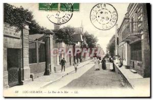 Old Postcard Luc Sur Mer Street Sea