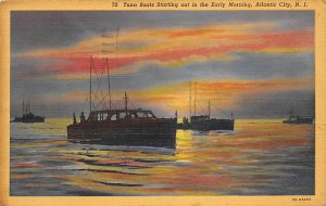 Tuna Boats Starting Out in Early Morning  Atlantic City NJ 