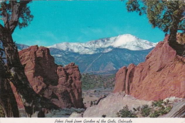 Colorado PIkes Peak From The Garden Of The Gods