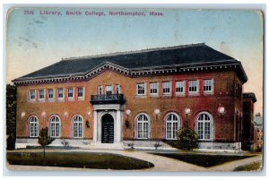 1916 Library Smith College, Northampton Massachusetts MA Antique Postcard