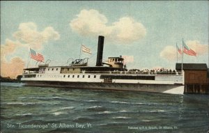 St Albans Bay Vermont VT Steamer Ship 1900s-10s Postcard