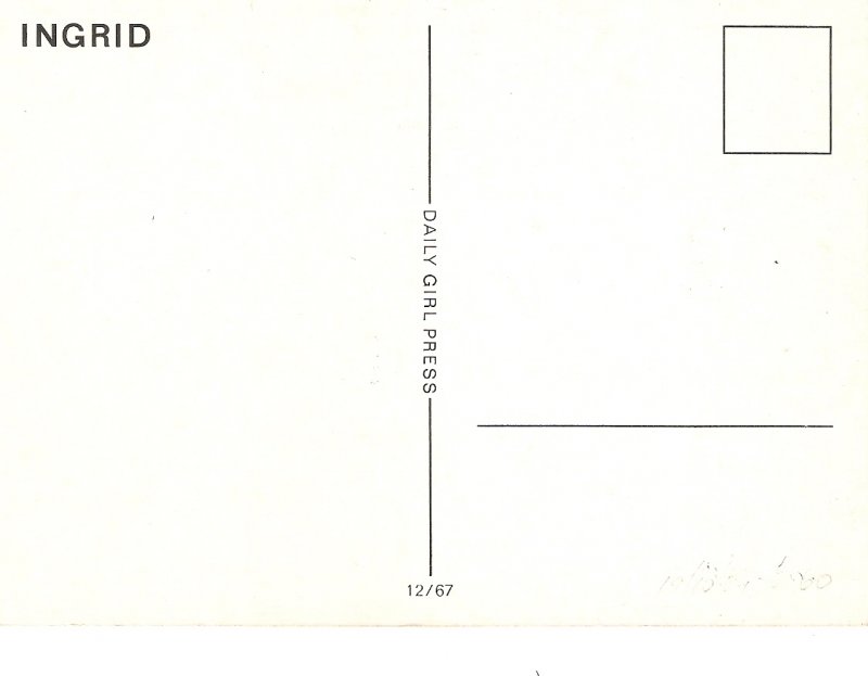 Risque lady Ingrid   Modern Spanish postcard