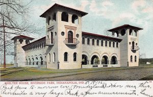 Shelter House, Riverside Park, Indianapolis, IN, 1908 Postcard, Used