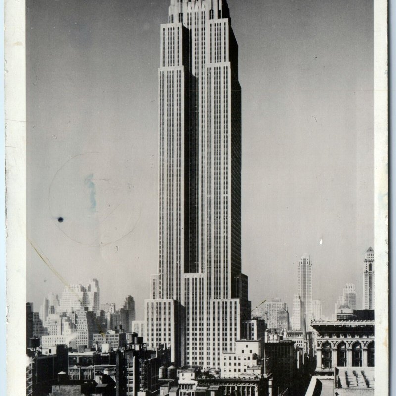 c1940s New York City NY RPPC Empire State Building Free WWII Soldier Haacke A165