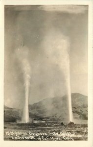 Postcard RPPC 1930s California Napa Calistoga St Helena Geysers CA24-1272