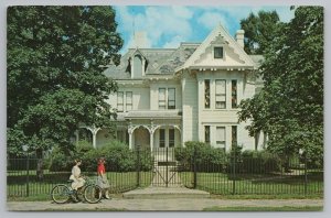 President & Patriotic~Home of Harry Truman Independence MO~Vintage Postcard