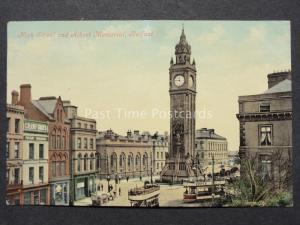 Northern Ireland BELFAST High Street & Albert Memorial CRAWFORDS POTTERY c1908