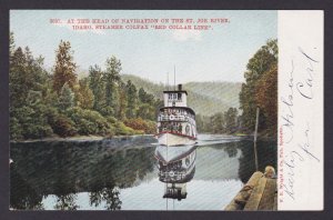 Postcard, United States, Steamer Colfax Red Collar Line on the St. Joe River