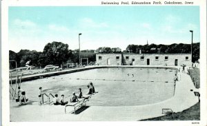 1940s Swimming Pool Edmundson Park Oskaloosa Iowa Postcard