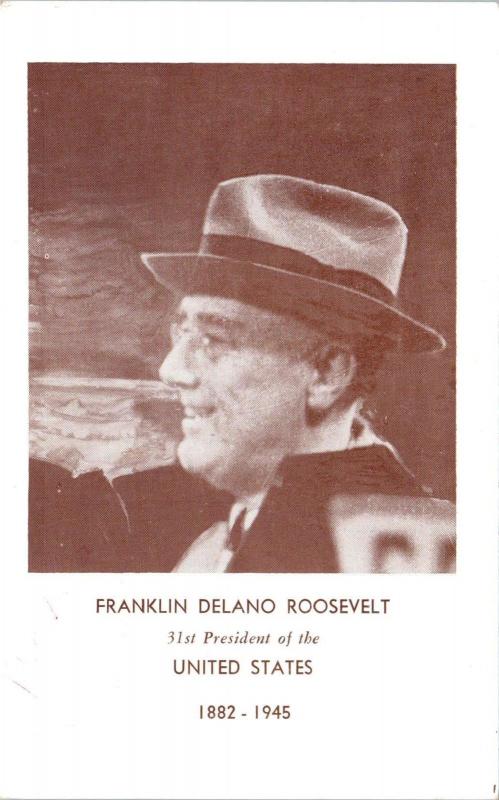 Picture of FDR - FRANKLIN Delano ROOSEVELT 31st  President   c1950s   Postcard