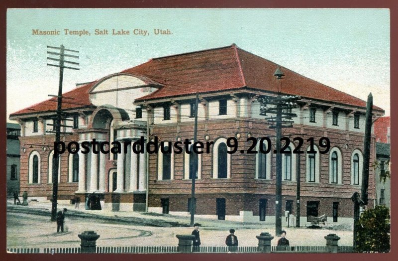 h5158 - SALT LAKE CITY Utah Postcard 1910s Masonic Temple