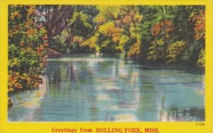 Mississippi Rolling Fork Greetings From With River Scene