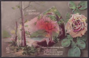 A Happy Birthday,Rose,Scene Postcard