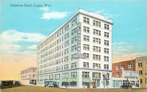 c1910 Postcard; Casper WY Gladstone Hotel, Block View Unposted Nice