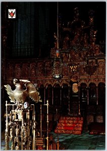 VINTAGE CONTINENTAL SIZED POSTCARD CATHEDRAL AT TOLEDO SPAIN INTERIOR