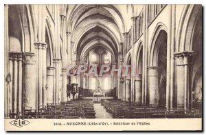 Postcard Old Auxonne Cote d'Or Interior of the Church