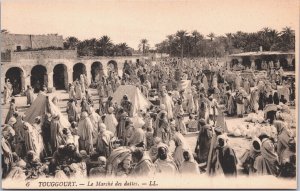 Algeria Touggourt Le Marche des Dattes Vintage Postcard 09.21