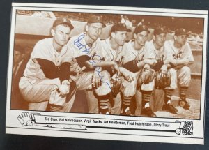 Mint USA Real Picture Postcard Baseball Players Tigers 1948 Ted Gray Signed