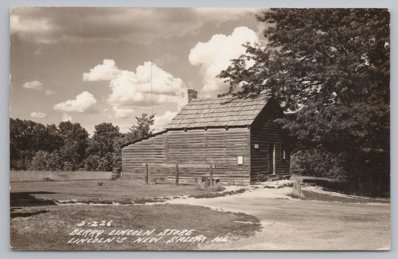 Real Photo Postcard~Barry Lincoln Store~Lincoln's New Salem Minnesota~RPPC 