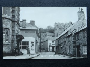 Cornwall MARAZION Market Place showing LLOYDS BANK - Old RP Postcard