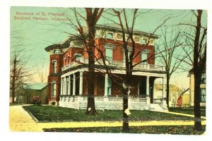 Indianapolis Indiana IN Residence President Benjamin Harrison House Postcard 