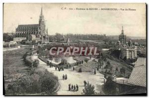 Old Postcard Environs De Rouen Bonsecours plateau view