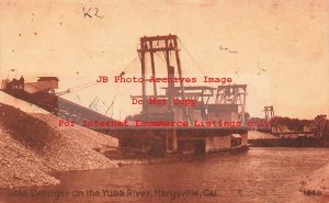 CA, Marysville, California, Gold Dredger, Mining, Pacific Novelty No 1648