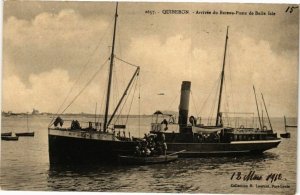 CPA QUIBERON - Arrivée du Bateau-Poste de BELLE-ISLE (209757)