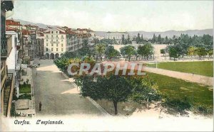 Old Postcard Corfu Esplanade