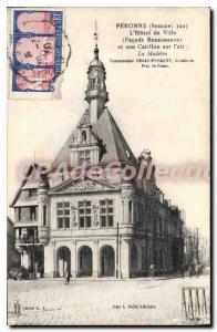 Old Postcard Peronne Hotel De Ville