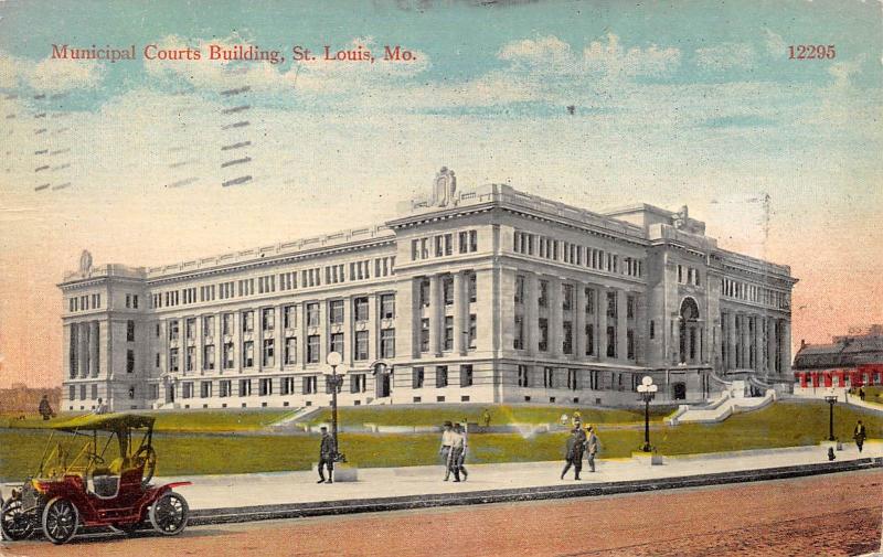 St. Louis Missouri 1915 Postcard Municipal Courts Building