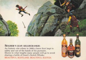 Soldier's Leap Killiecrankie Scotch Whisky Advertising Postcard