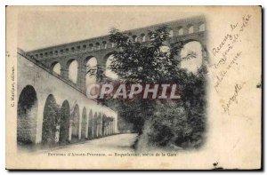 Old Postcard Environs of Aix en Provence Roquefavour output Station