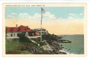 ME - York Harbor. Reading Room & Cliff Walk