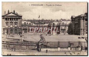 Old Postcard Versailles Facade du Chateau