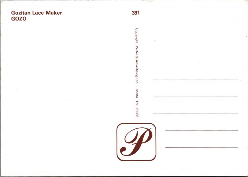 Malta Postcard - Gozitan Lace Maker, Gozo   RR23349