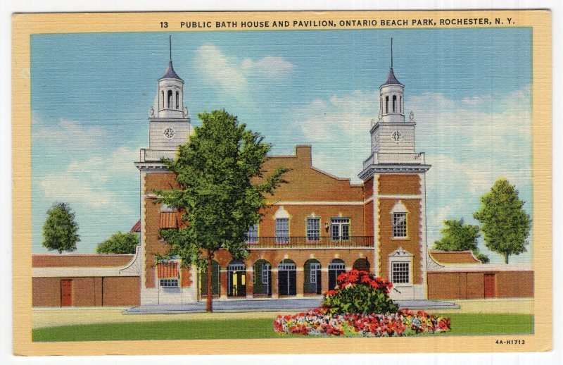 Rochester, N.Y., Public Bath House And Pavilion, Ontario Beach Park