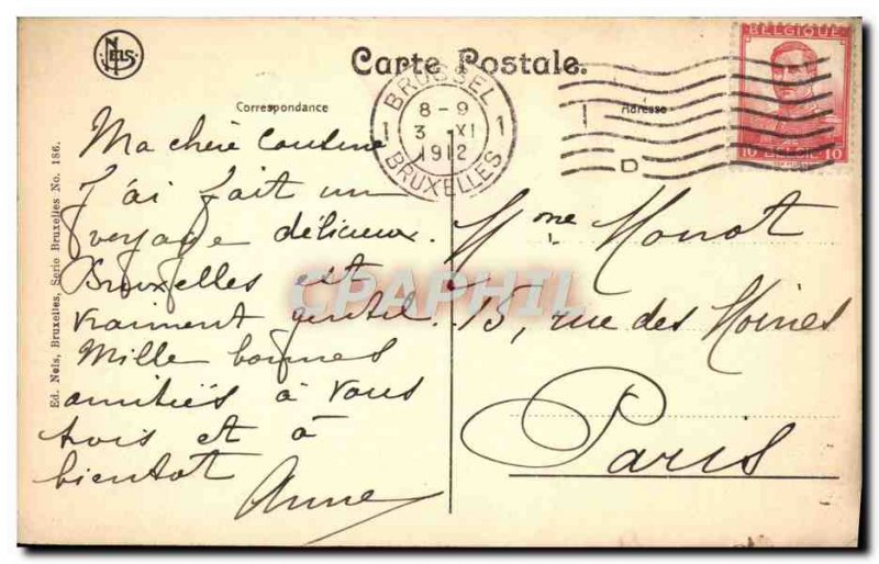 Old Postcard From Brussels Arcade Cinquanlenaire