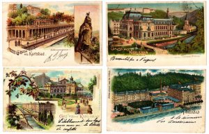 CZECH REPUBLIC, CZECOSLOVAKIA, 21 Vintage LITHOGRAPH POSTCARDS pre-1910 (L5792)