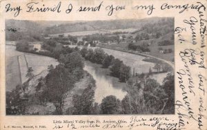 Oregonia  Ohio Little Miami Valley From Fort Ancient, Vintage Postcard U18900
